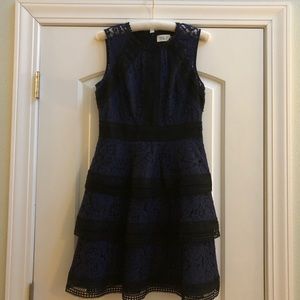 Black and Navy Blue Dress